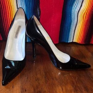 Charles David Women's Black Patent Leather Stiletto Pump Heels Size 9.5